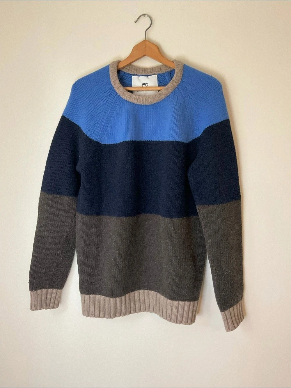 moods of norway Color Block Wool Sweater Size large